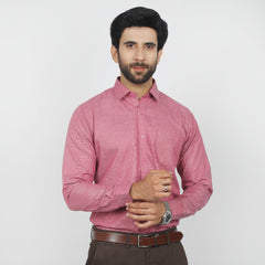 Men's Formal Chambray Shirt - Maroon