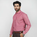 Men's Formal Chambray Shirt - Maroon, Men's Shirts, Chase Value, Chase Value