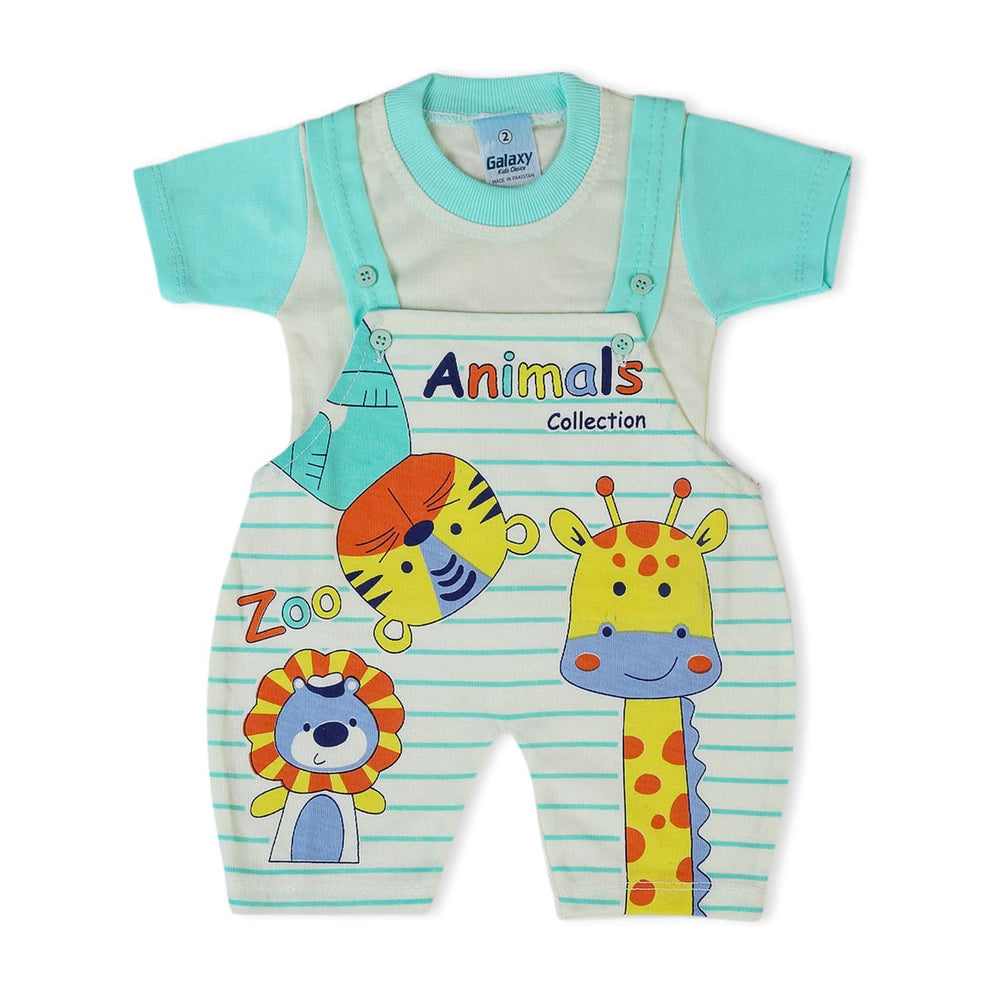 Newborn Boys Half Sleeves Romper - Cyan, Newborn Boys Rompers, Chase Value, Chase Value