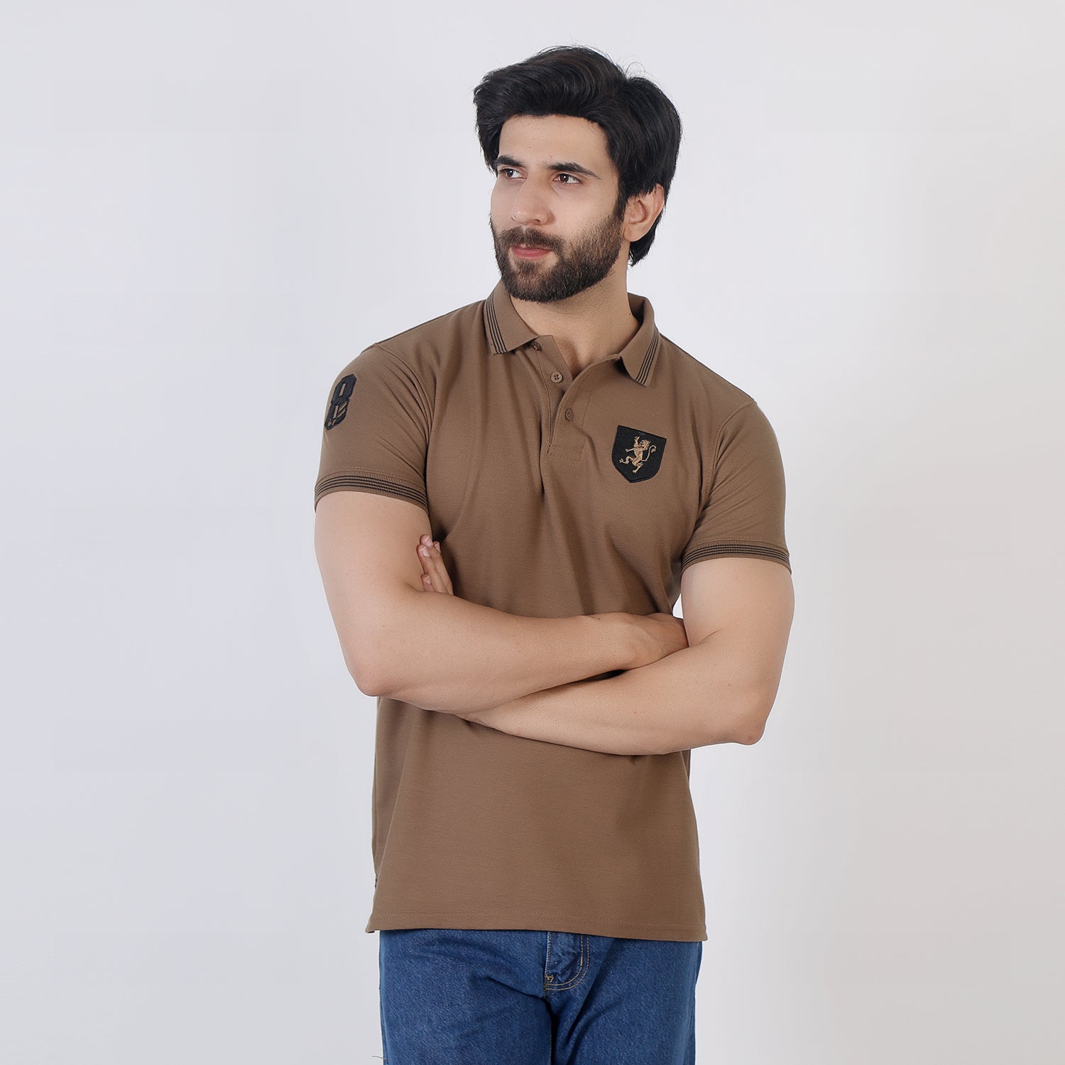 Men's Half Sleeves Polo T-Shirt - Brown, Men's T-Shirts & Polos, Chase Value, Chase Value