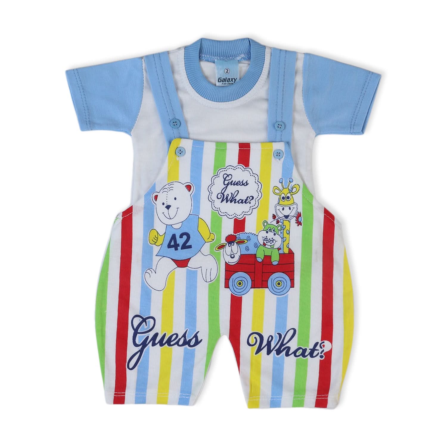Newborn Boys Half Sleeves Romper - Blue, Newborn Boys Rompers, Chase Value, Chase Value