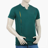 Men's Round Neck Half Sleeves T-Shirt - Dark Green, Men's T-Shirts & Polos, Chase Value, Chase Value