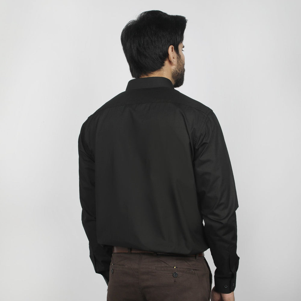 Valuable Men's Formal Plain Shirt  - Black, Men's Shirts, Chase Value, Chase Value