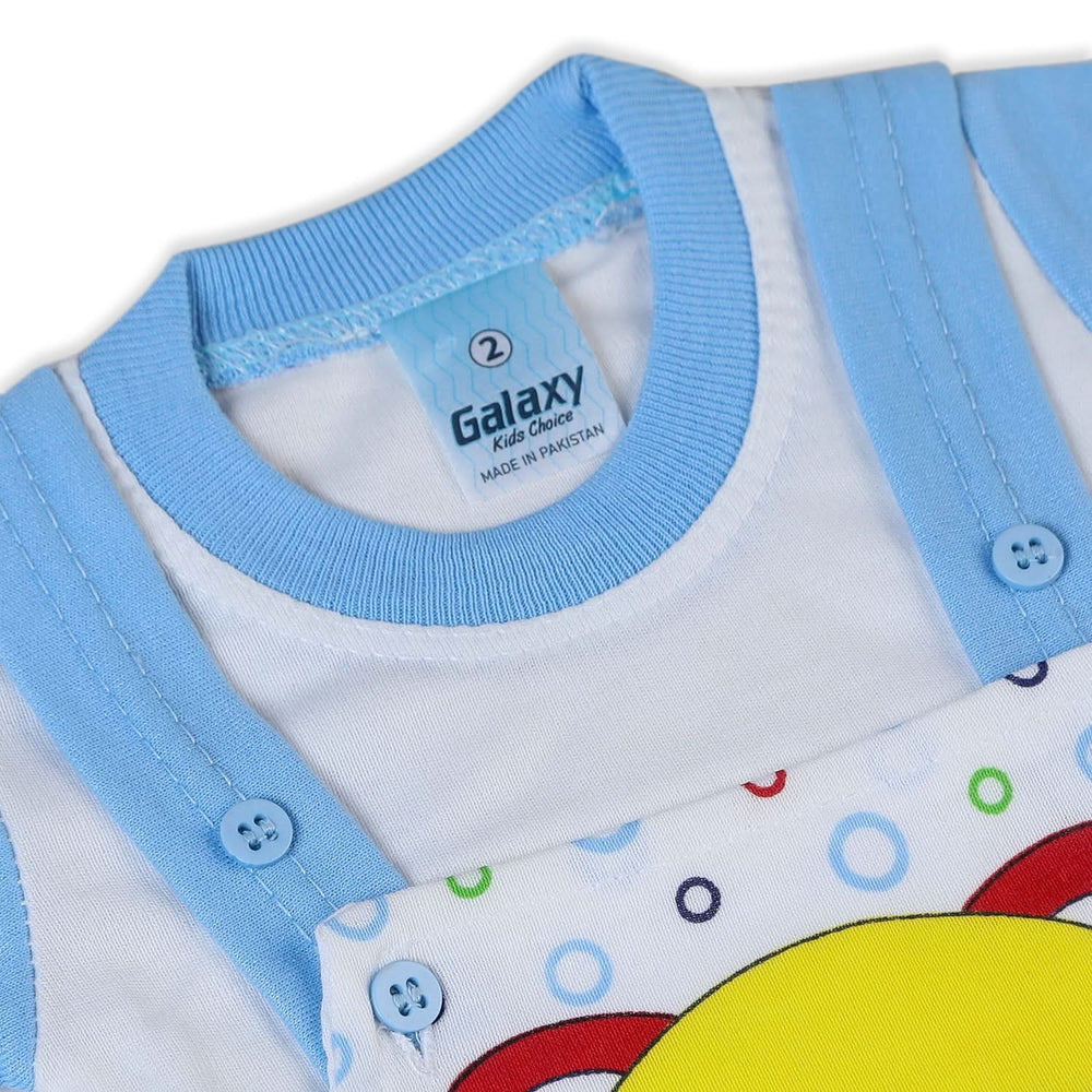 Newborn Boys Half Sleeves Romper - Blue, Newborn Boys Rompers, Chase Value, Chase Value