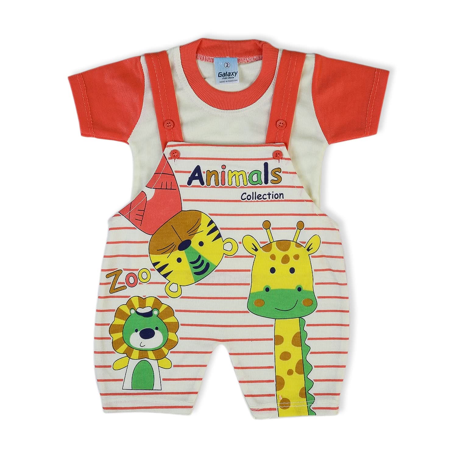 Newborn Boys Half Sleeves Romper - Orange, Newborn Boys Rompers, Chase Value, Chase Value