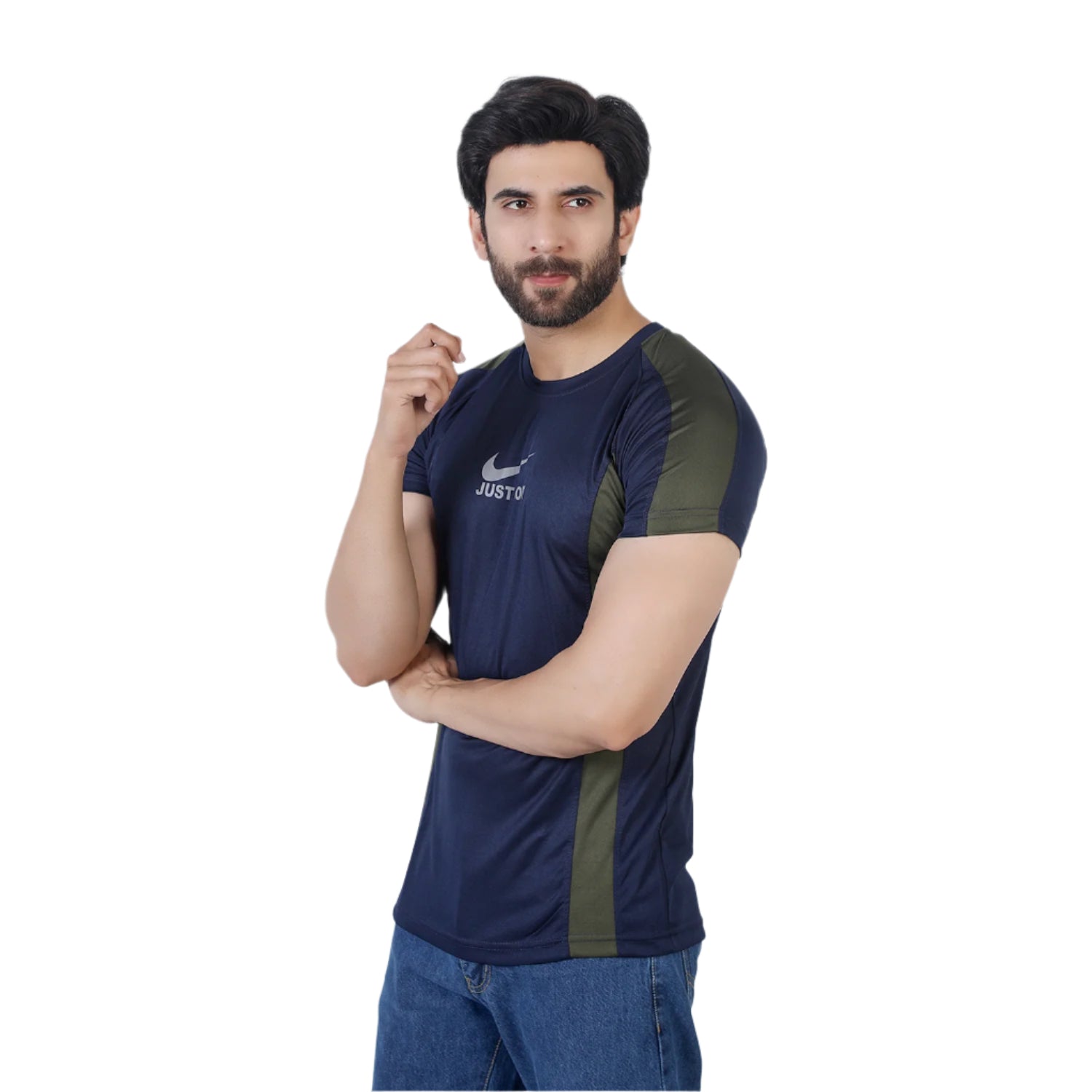 Men's Half Sleeves Round Neck T-Shirt - Navy Blue, Men's T-Shirts & Polos, Chase Value, Chase Value