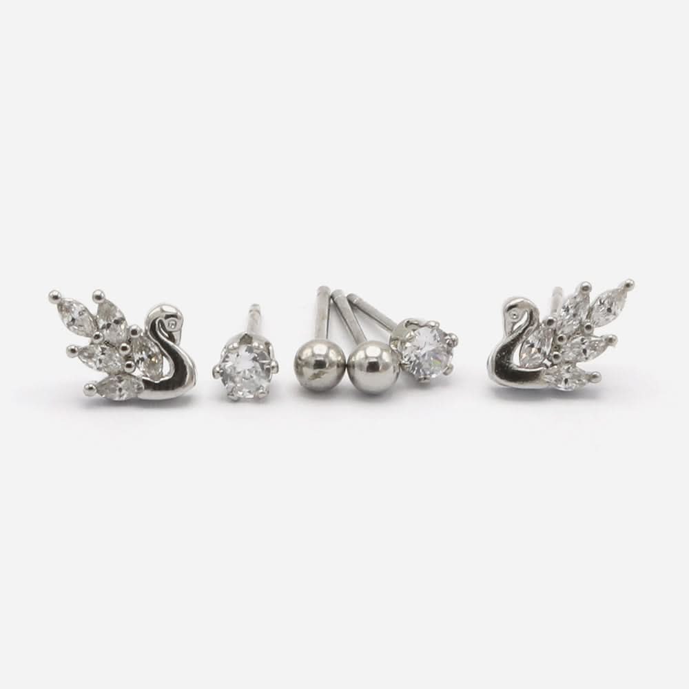 Women's Stud Earring - Silver, Women Earrings & Tops, Chase Value, Chase Value