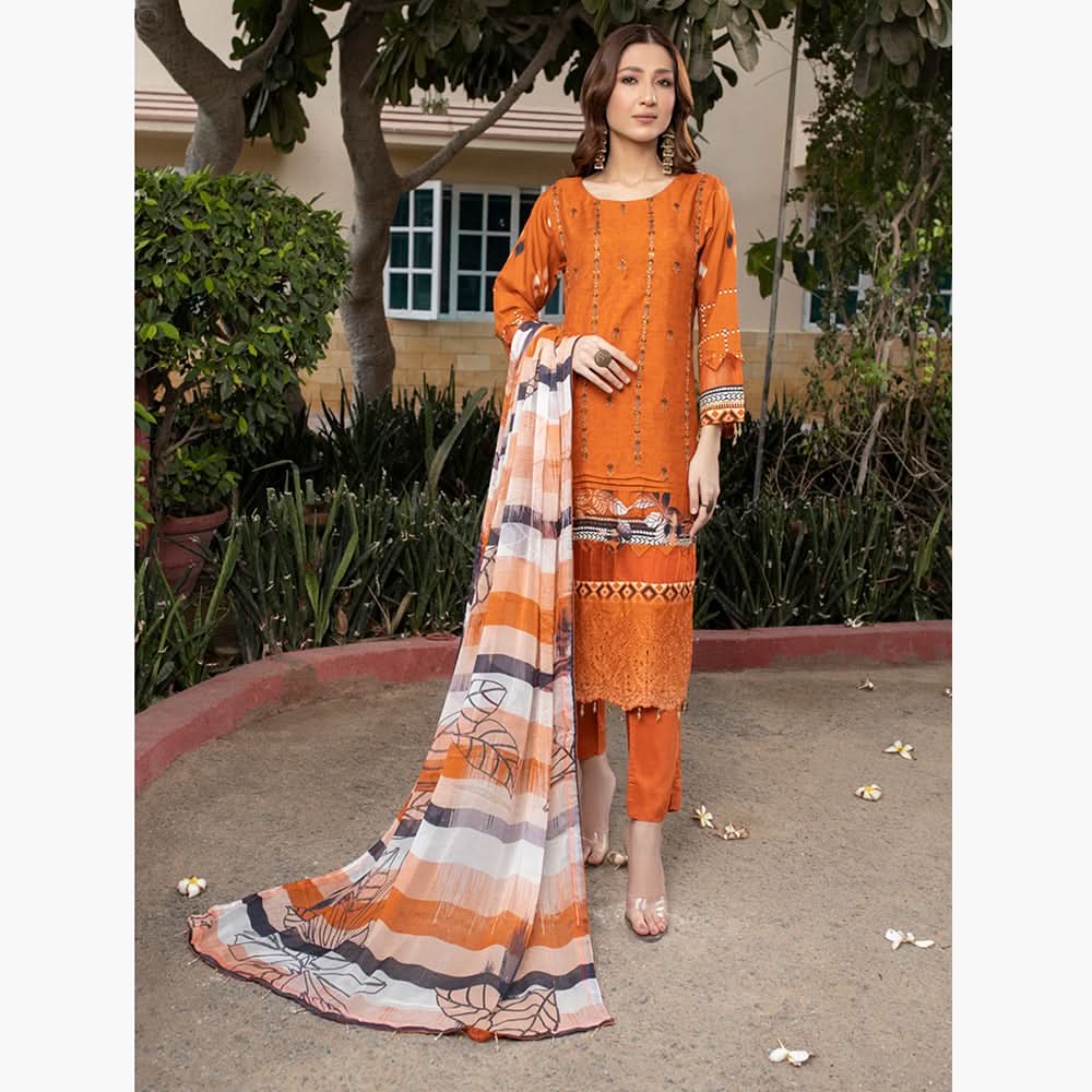 Schick Tulsi Daman Viscose Unstitched 3Pcs Suit - 6, Women, 3Pcs Shalwar Suit, MI Creation, Chase Value