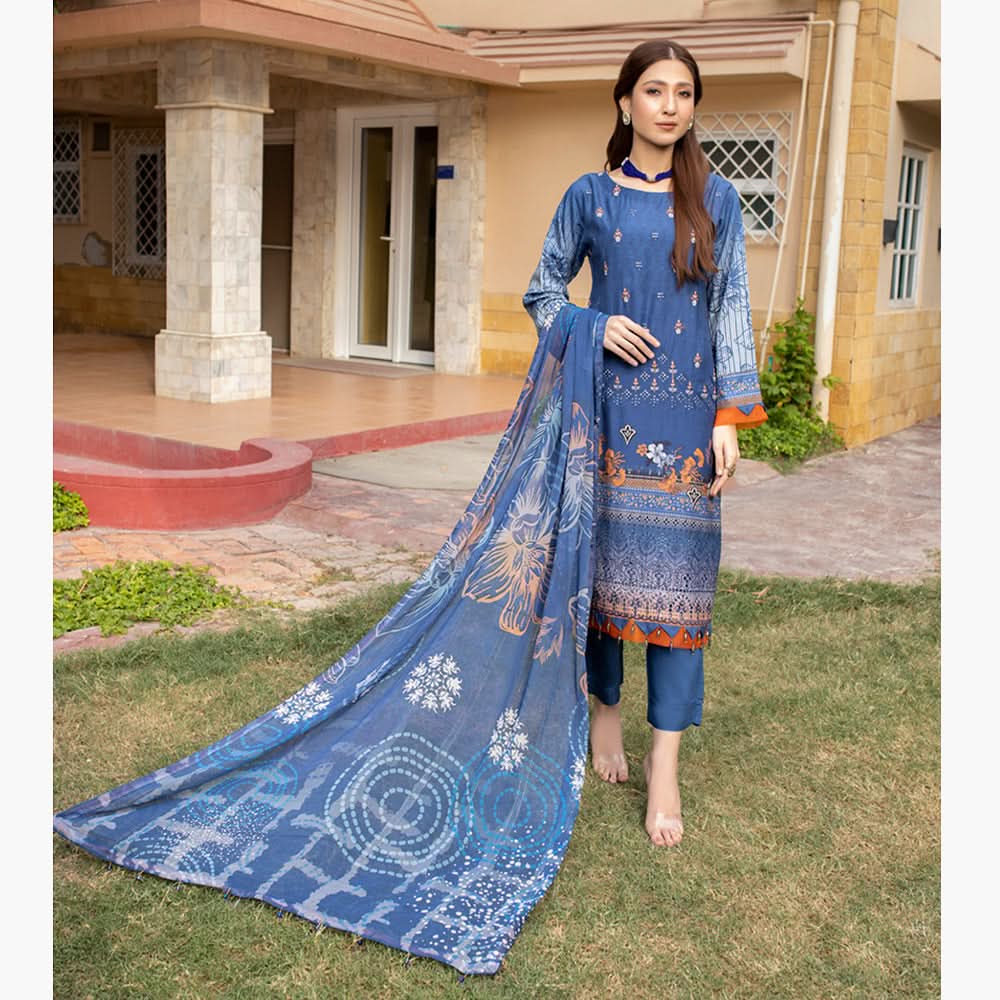Schick Tulsi Daman Viscose Unstitched 3Pcs Suit - 8, Women, 3Pcs Shalwar Suit, MI Creation, Chase Value