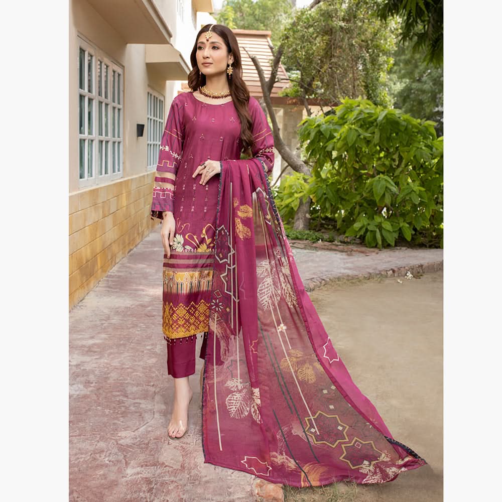 Schick Tulsi Daman Viscose Unstitched 3Pcs Suit - 3, Women, 3Pcs Shalwar Suit, MI Creation, Chase Value