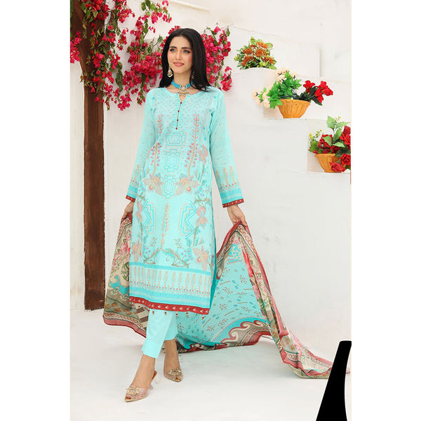 Bin Hameed Dania Printed Lawn Suit 3Pcs with Zari Lining Dupatta - 4, Women, 3Pcs Shalwar Suit, Rana Arts, Chase Value