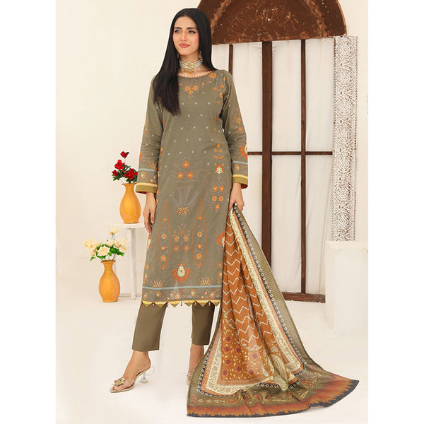 Bin Hameed Dania Printed Lawn Suit 3Pcs with Zari Lining Dupatta - 10, Women, 3Pcs Shalwar Suit, Rana Arts, Chase Value