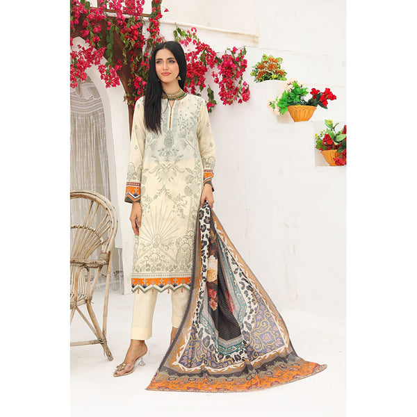 Bin Hameed Dania Printed Lawn Suit 3Pcs with Zari Lining Dupatta - 8, Women, 3Pcs Shalwar Suit, Rana Arts, Chase Value