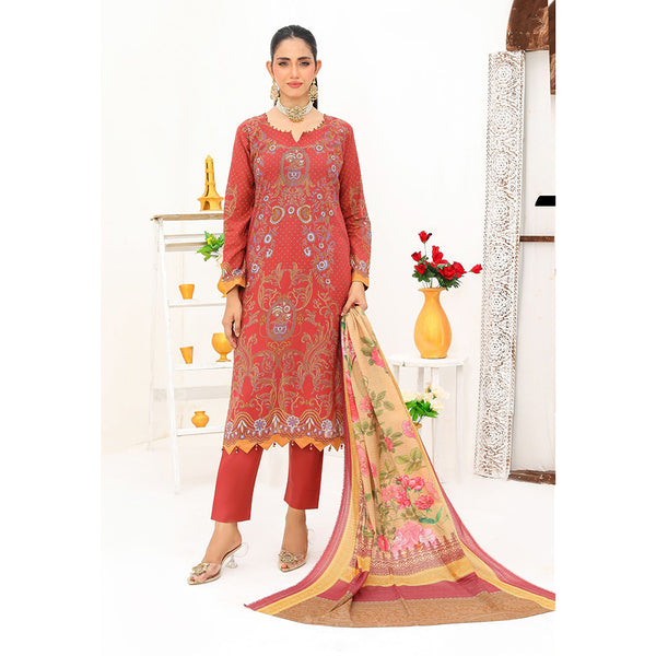 Bin Hameed Dania Printed Lawn Suit 3Pcs with Zari Lining Dupatta - 3, Women, 3Pcs Shalwar Suit, Rana Arts, Chase Value