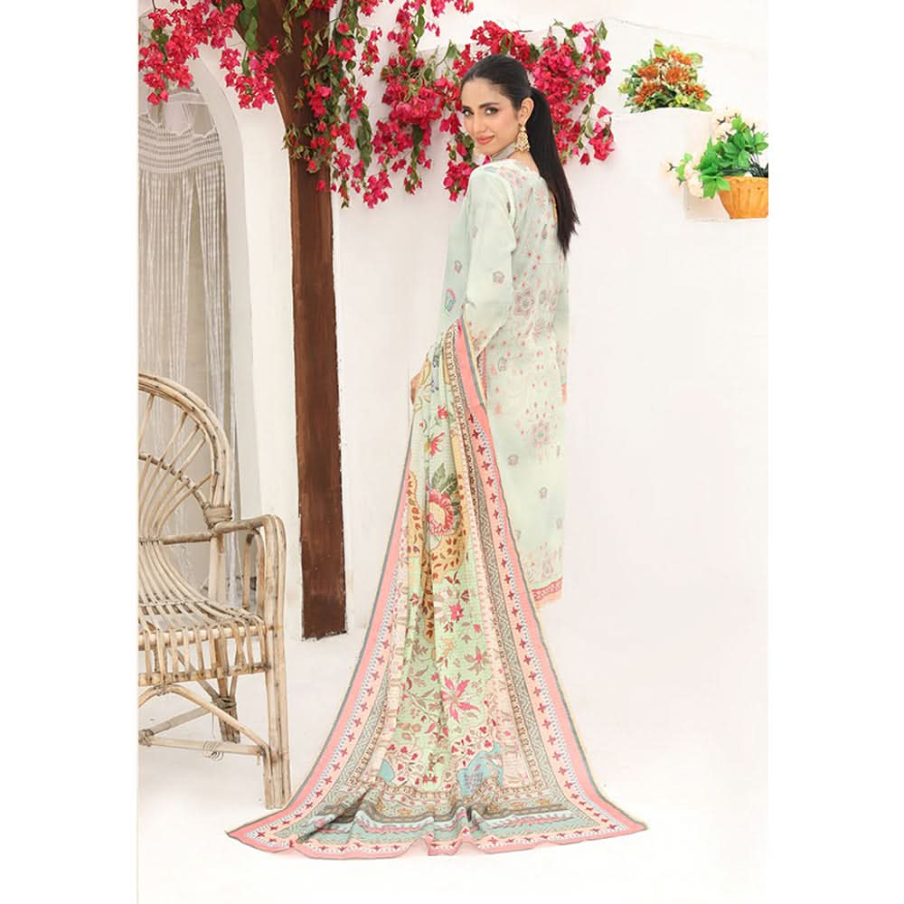 Bin Hameed Dania Printed Lawn Suit 3Pcs with Zari Lining Dupatta - 6, Women, 3Pcs Shalwar Suit, Rana Arts, Chase Value
