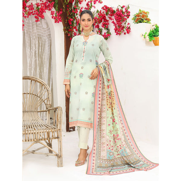 Bin Hameed Dania Printed Lawn Suit 3Pcs with Zari Lining Dupatta - 6, Women, 3Pcs Shalwar Suit, Rana Arts, Chase Value