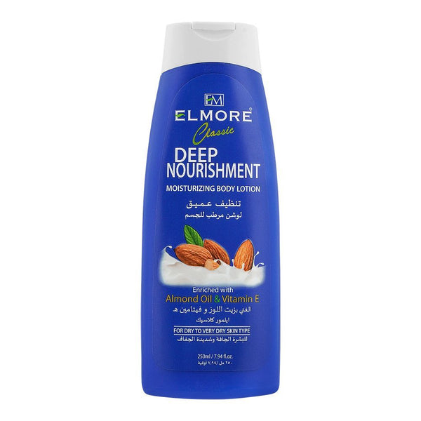 Elmore Classic Deep Nourishment Moisturizing Body Lotion, For Dry To Very Dry Skin Type, 250g, Creams & Lotions, Elmore, Chase Value