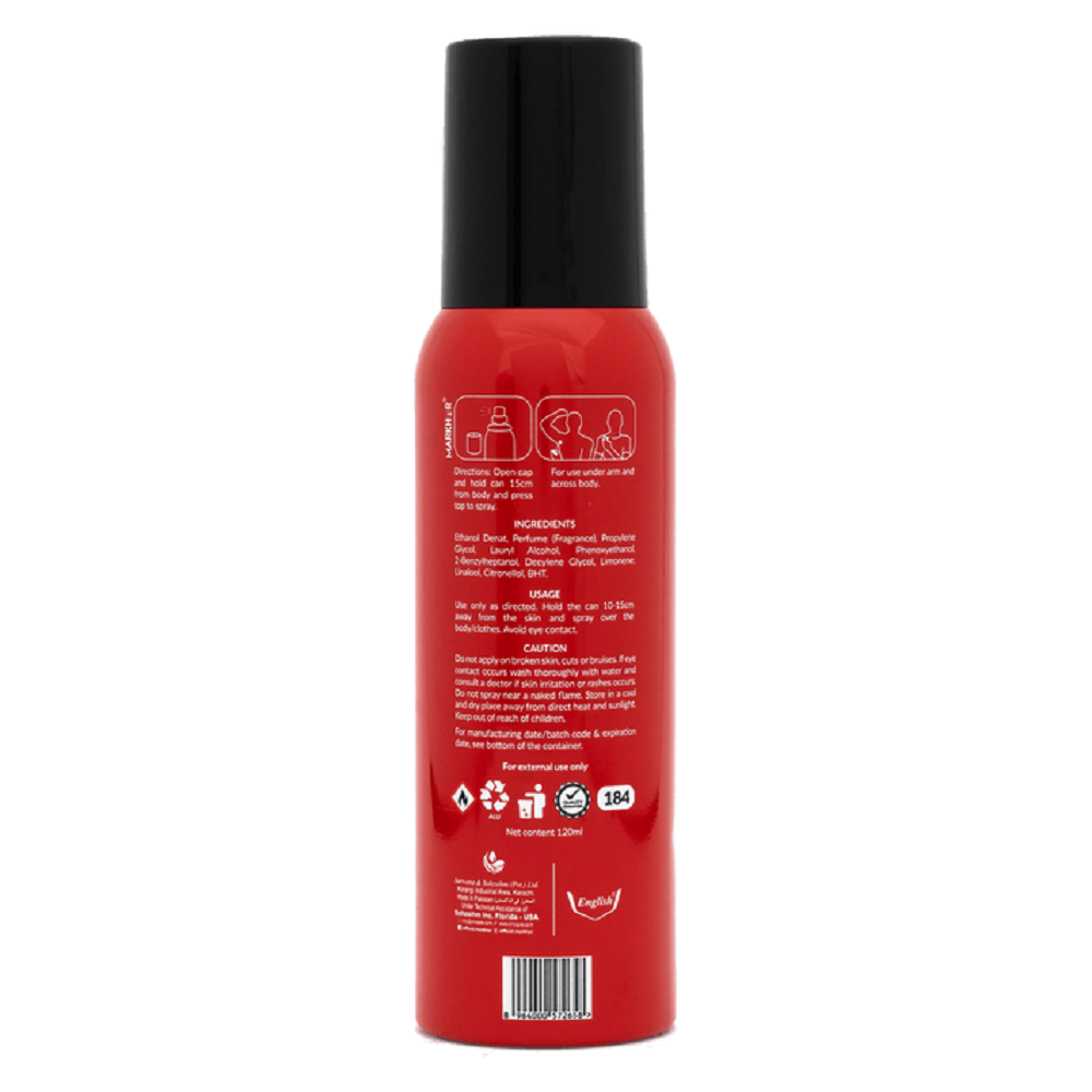 Markhor Body Spray Orignal 120ml - Red Desire, Men Body Spray & Mist, Markhor, Chase Value