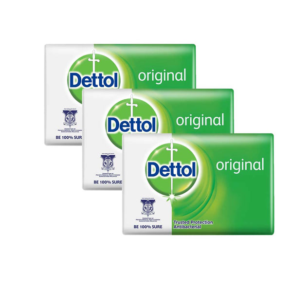 Dettol Original Antibacterial Bar Soap 160g Pack of 3, Soaps, Chase Value, Chase Value