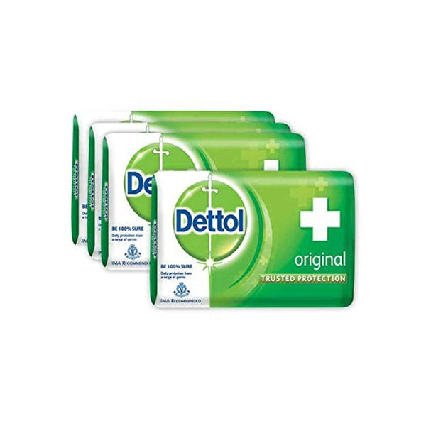 Dettol Original Antibacterial Bar Soap 110g Pack of 4, Soaps, Chase Value, Chase Value