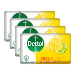 Dettol Antibacterial Fresh Bar Soap 110g Pack of 4