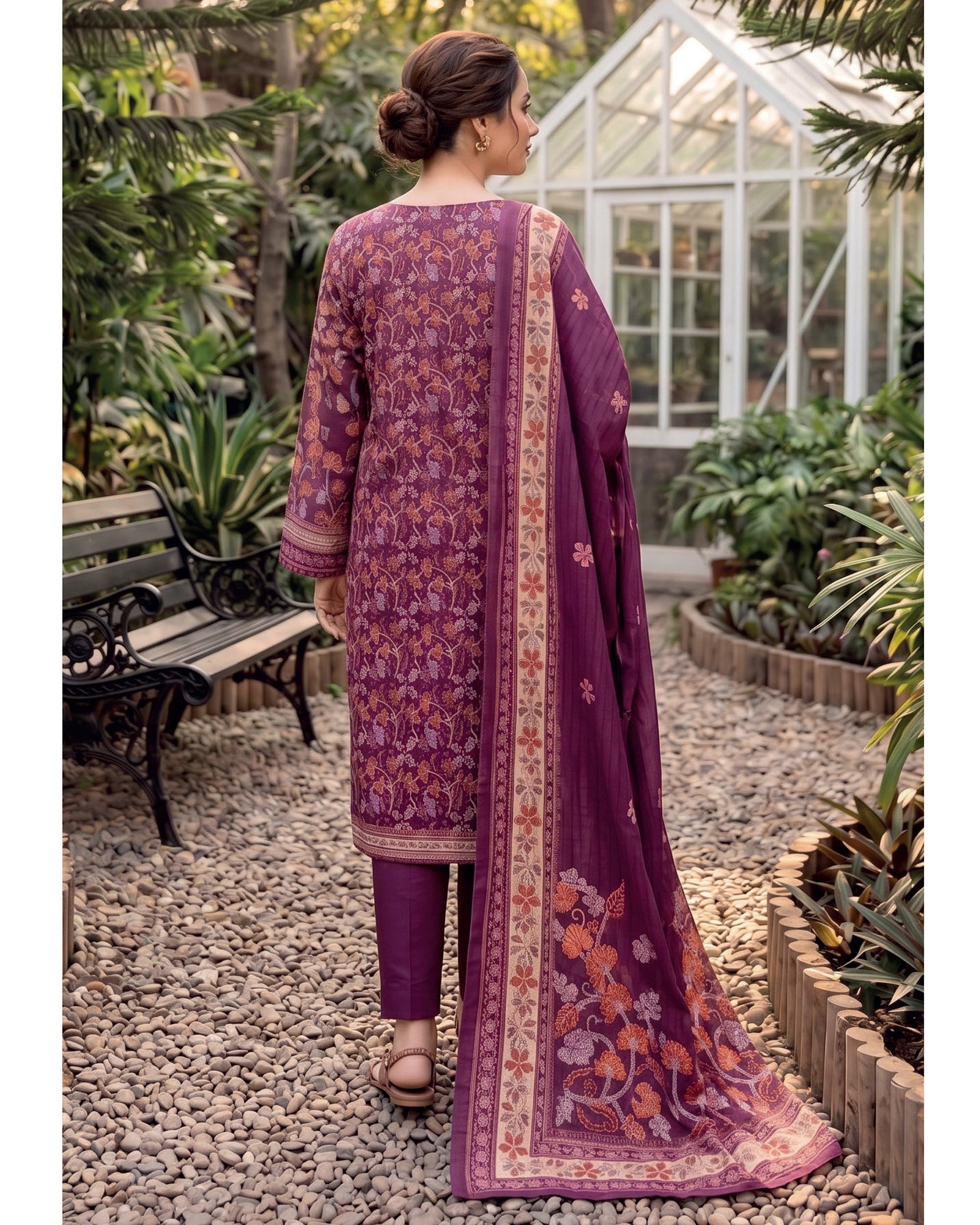 Dr Haris Khaddar Printed 3 Pc Suit