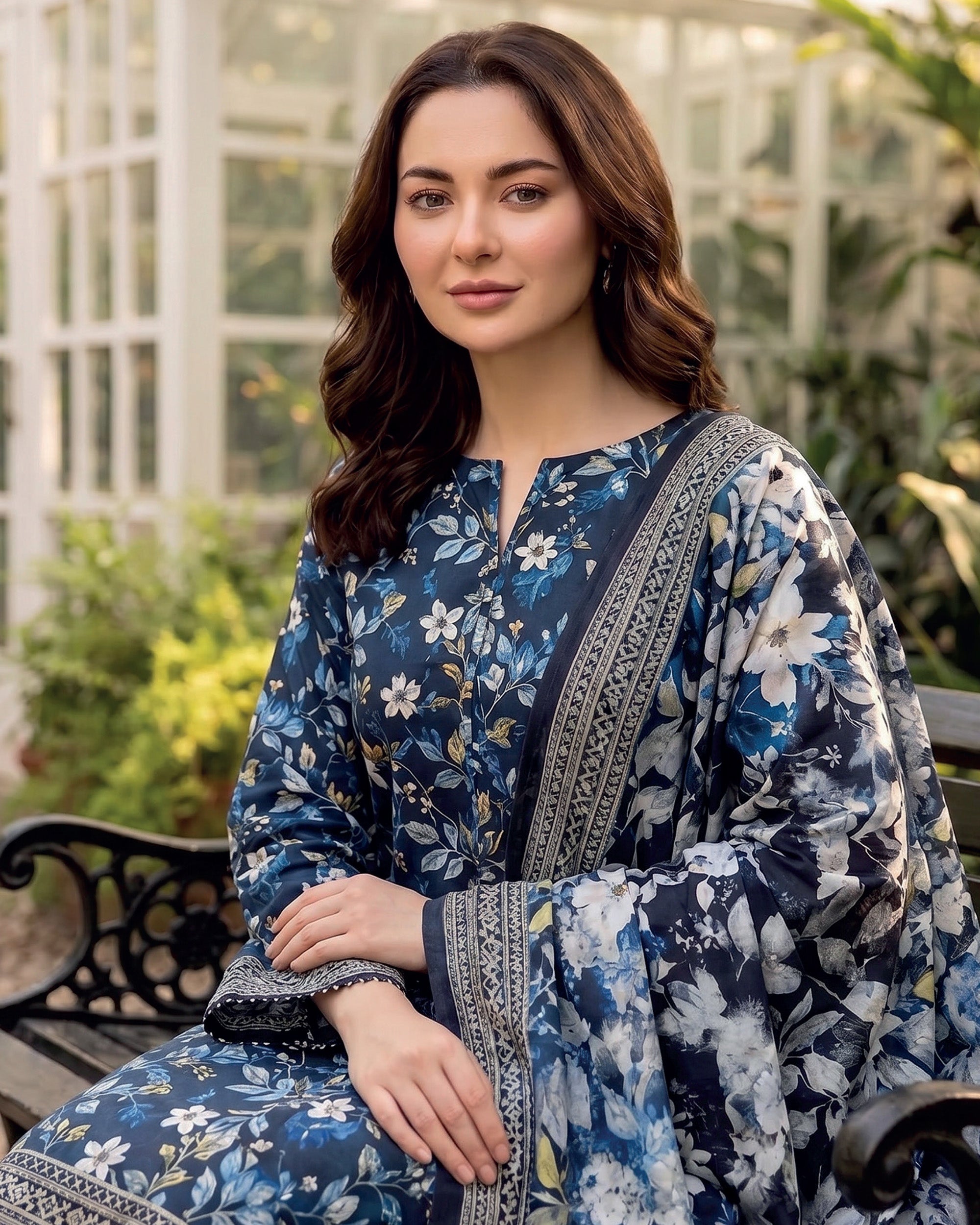 Dr Haris Khaddar Printed 3 Pc Suit