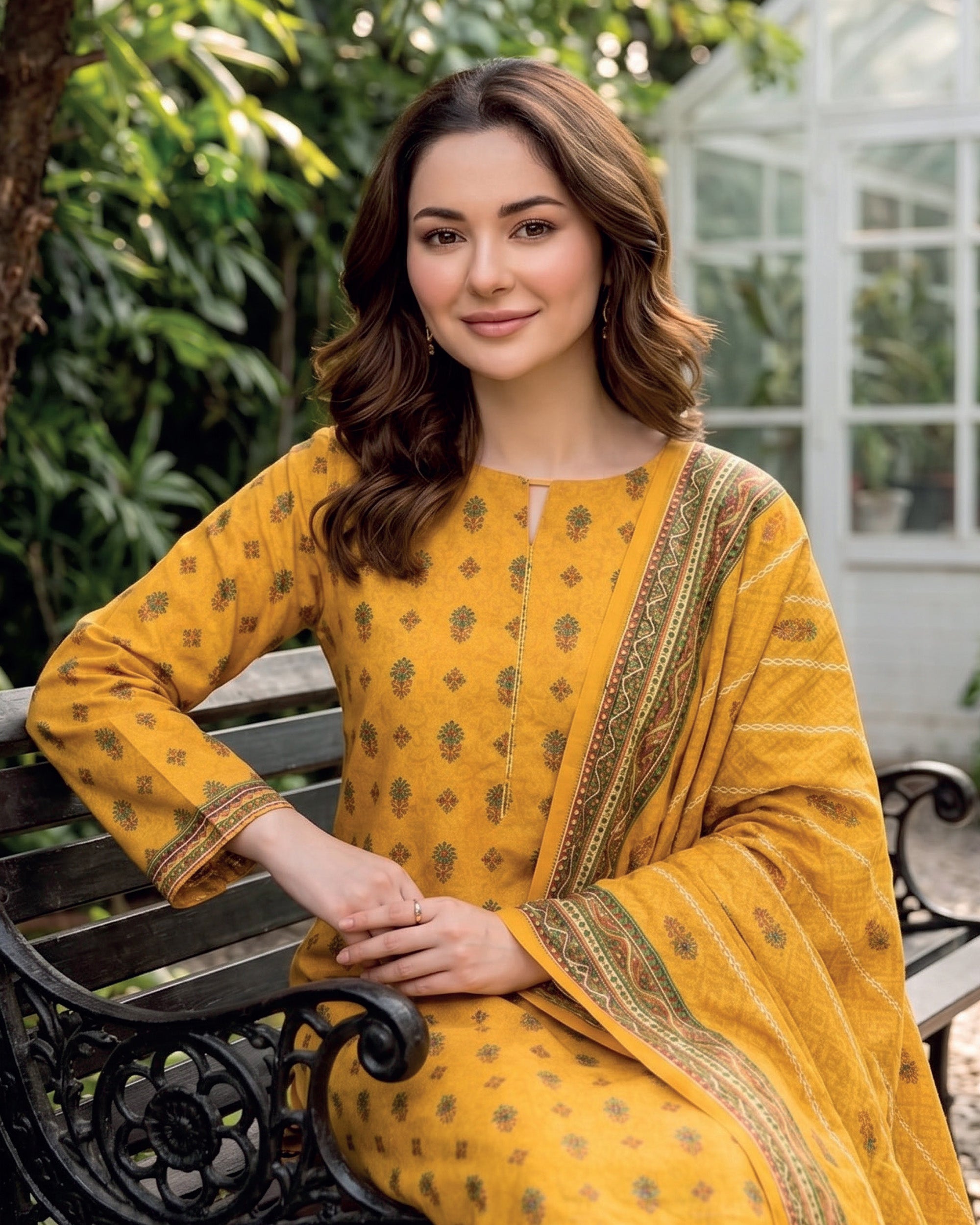 Dr Haris Khaddar Printed 3 Pc Suit