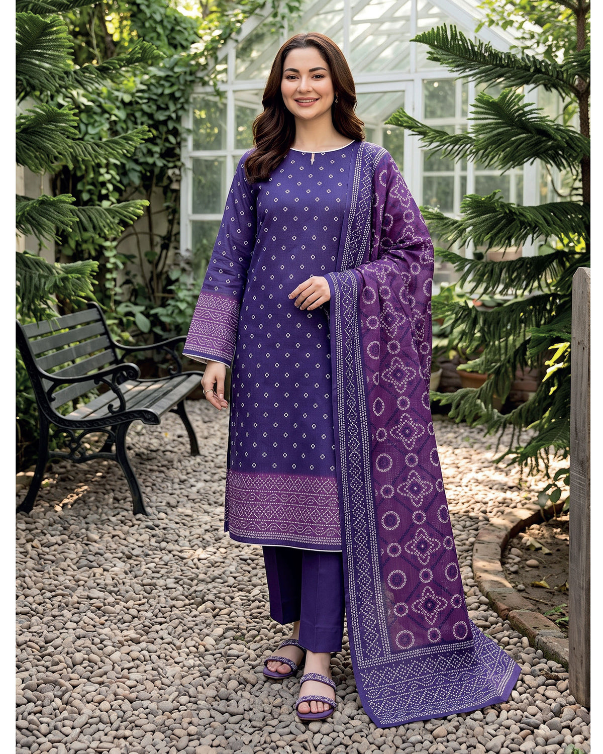 Dr Haris Khaddar Printed 3 Pc Suit