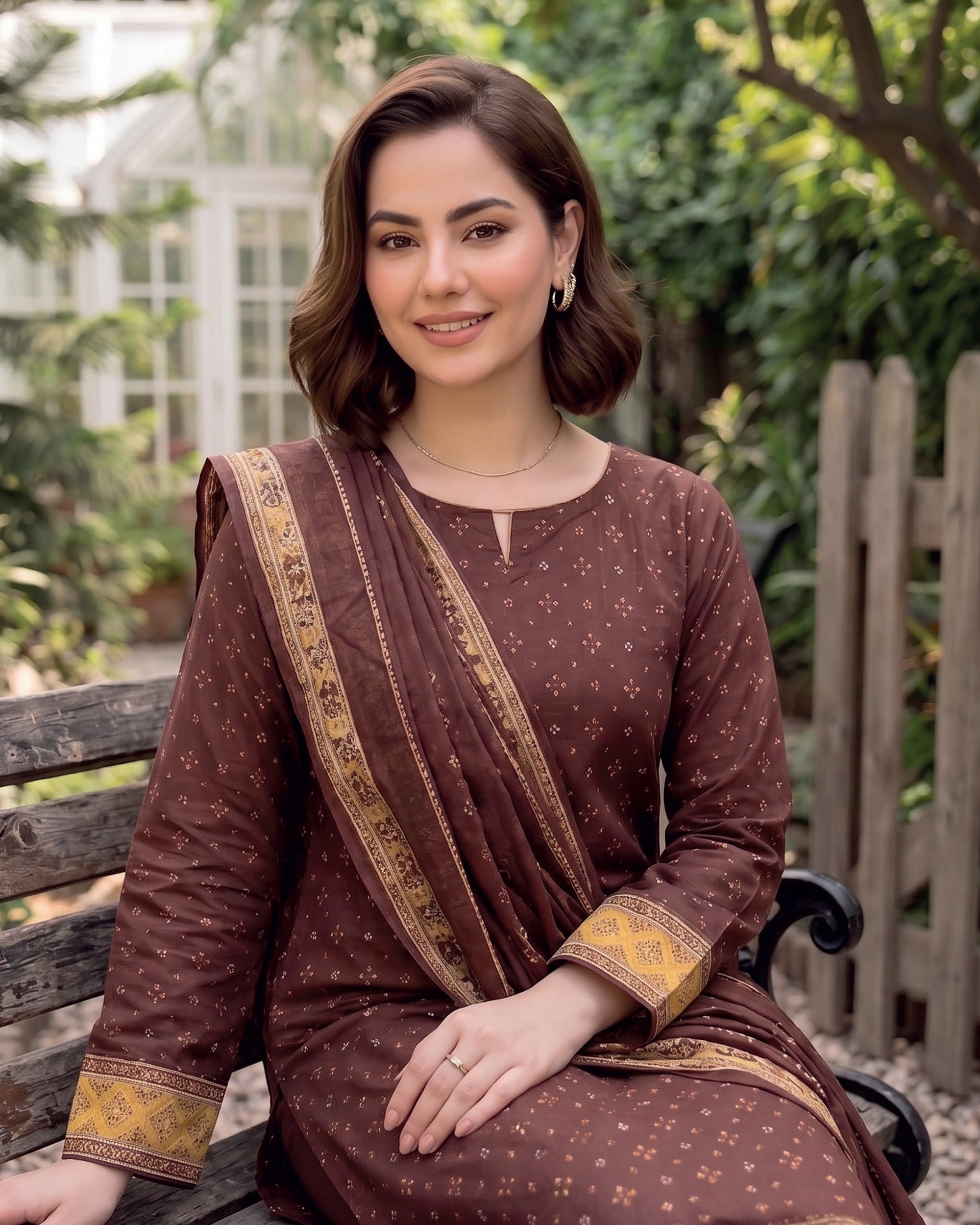 Dr Haris Khaddar Printed 3 Pc Suit