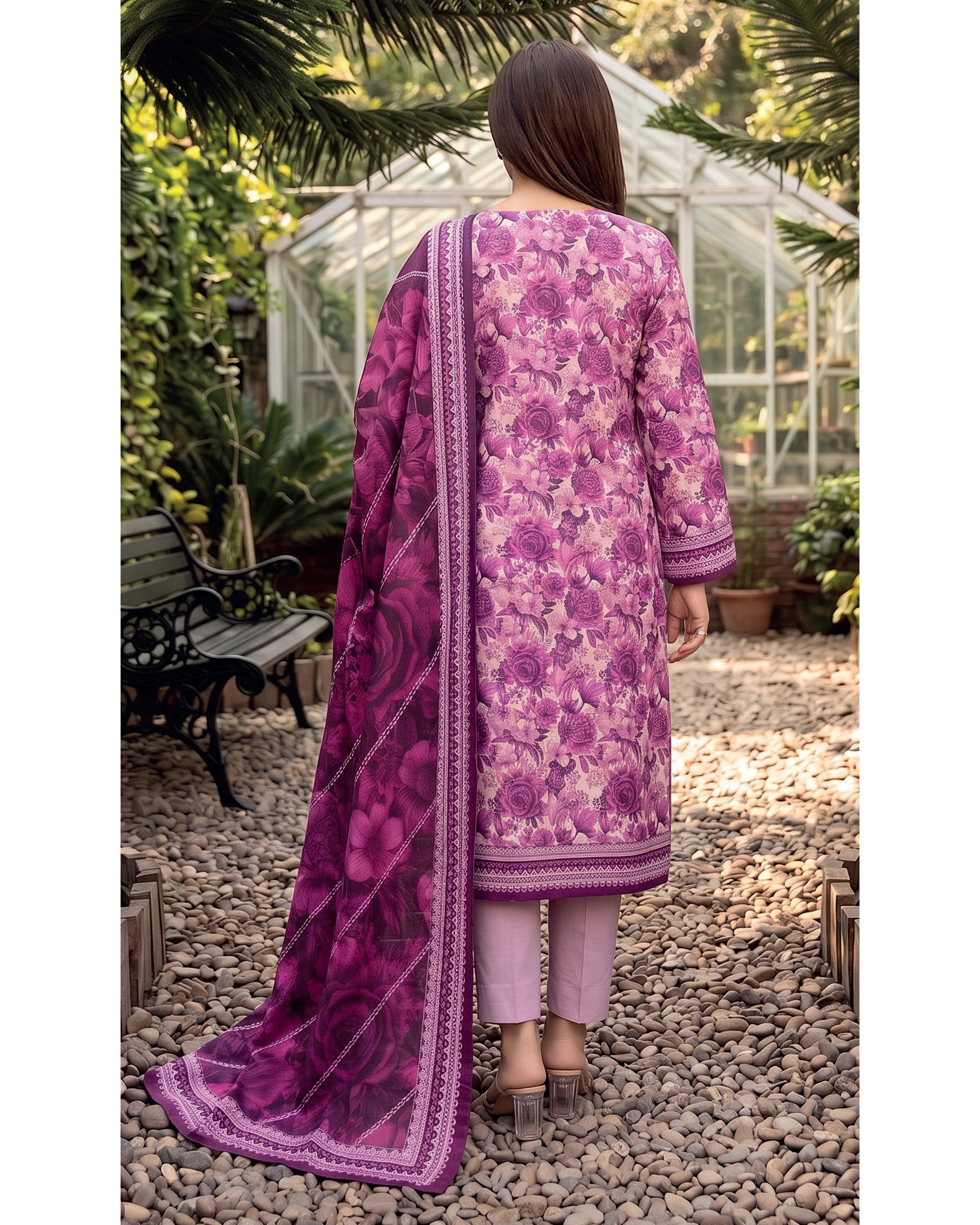 Dr Haris Khaddar Printed 3 Pc Suit
