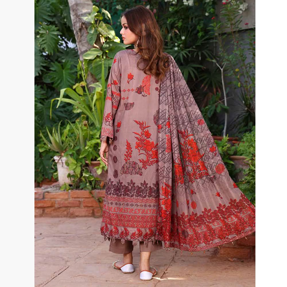 Schick Sitara Gold Printed Unstitched 3Pcs Suit With Dupatta - 8, Women, 3Pcs Shalwar Suit, MI Creation, Chase Value