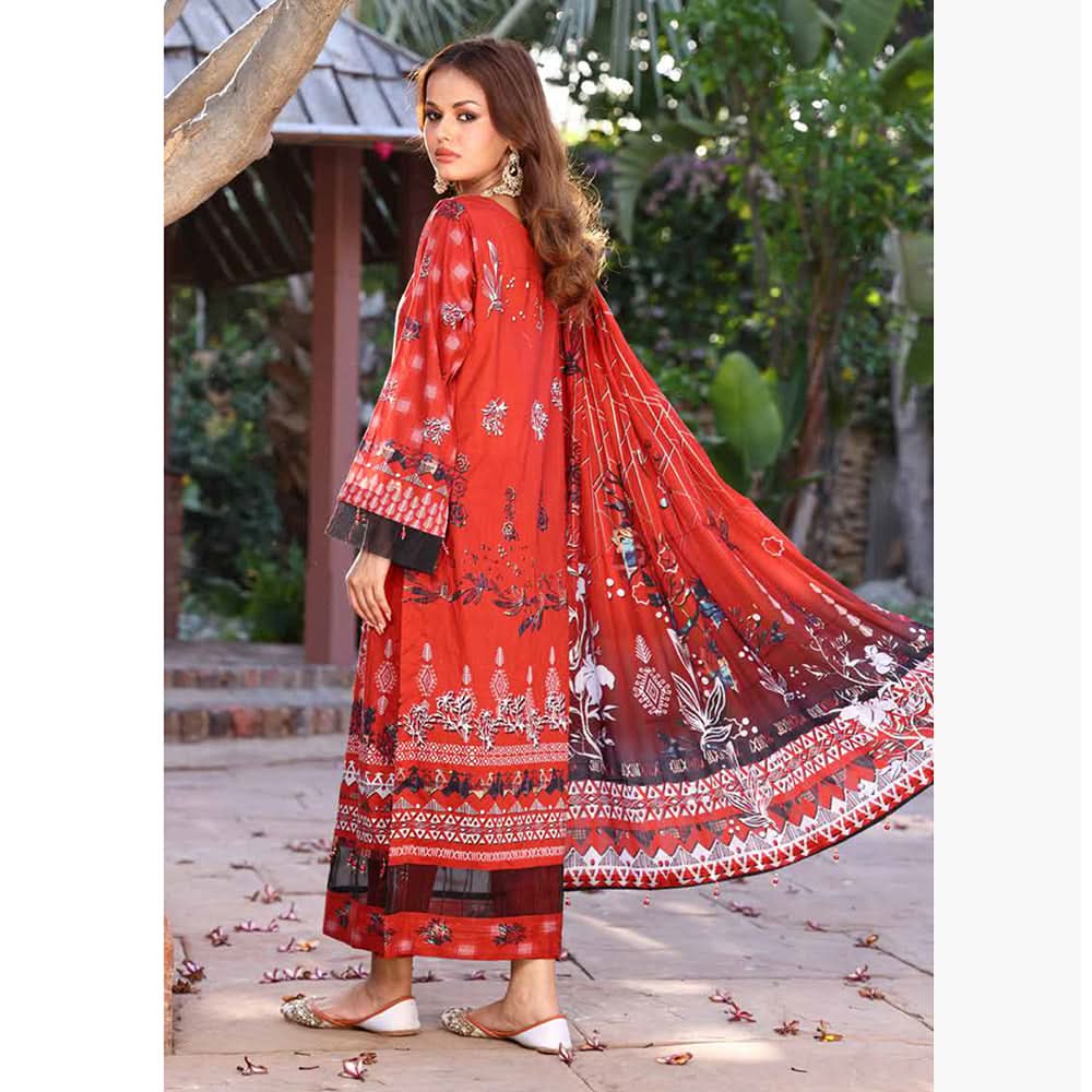 Schick Sitara Gold Printed Unstitched 3Pcs Suit With Dupatta - 6, Women, 3Pcs Shalwar Suit, MI Creation, Chase Value