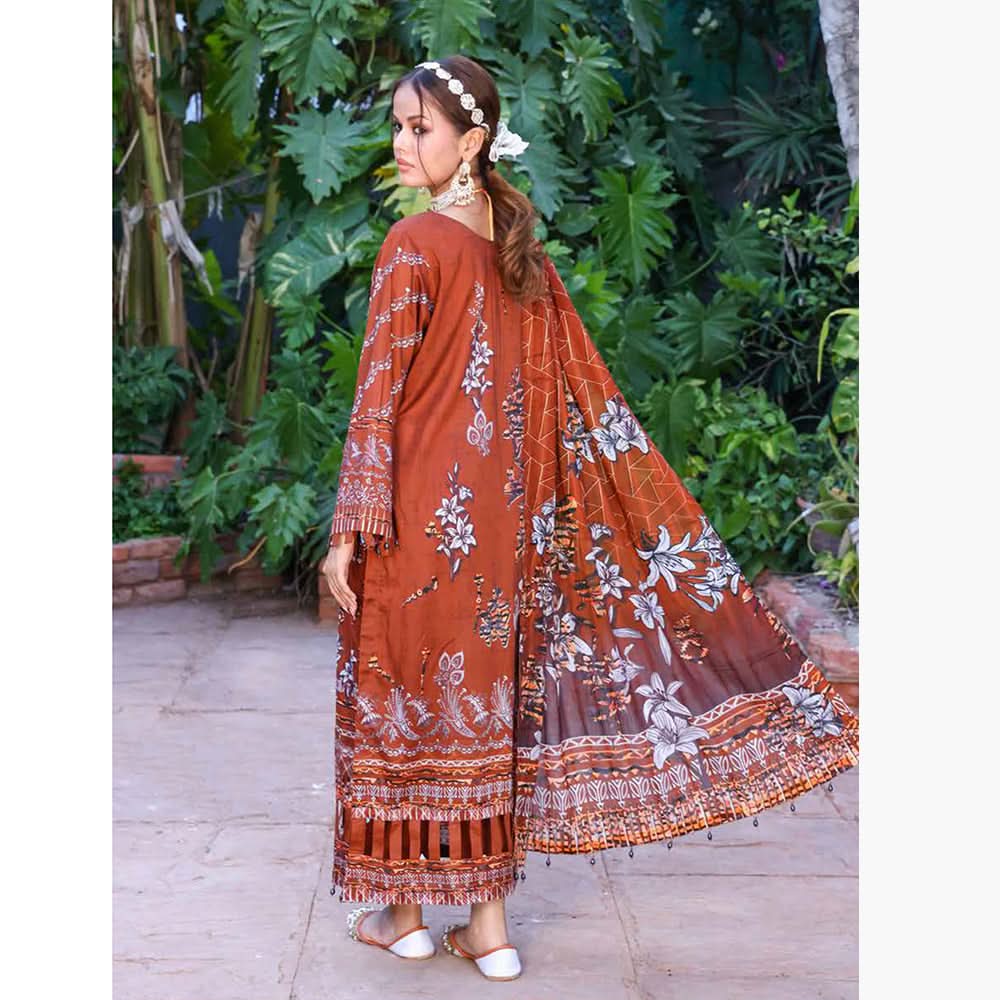 Schick Sitara Gold Printed Unstitched 3Pcs Suit With Dupatta - 10, Women, 3Pcs Shalwar Suit, MI Creation, Chase Value