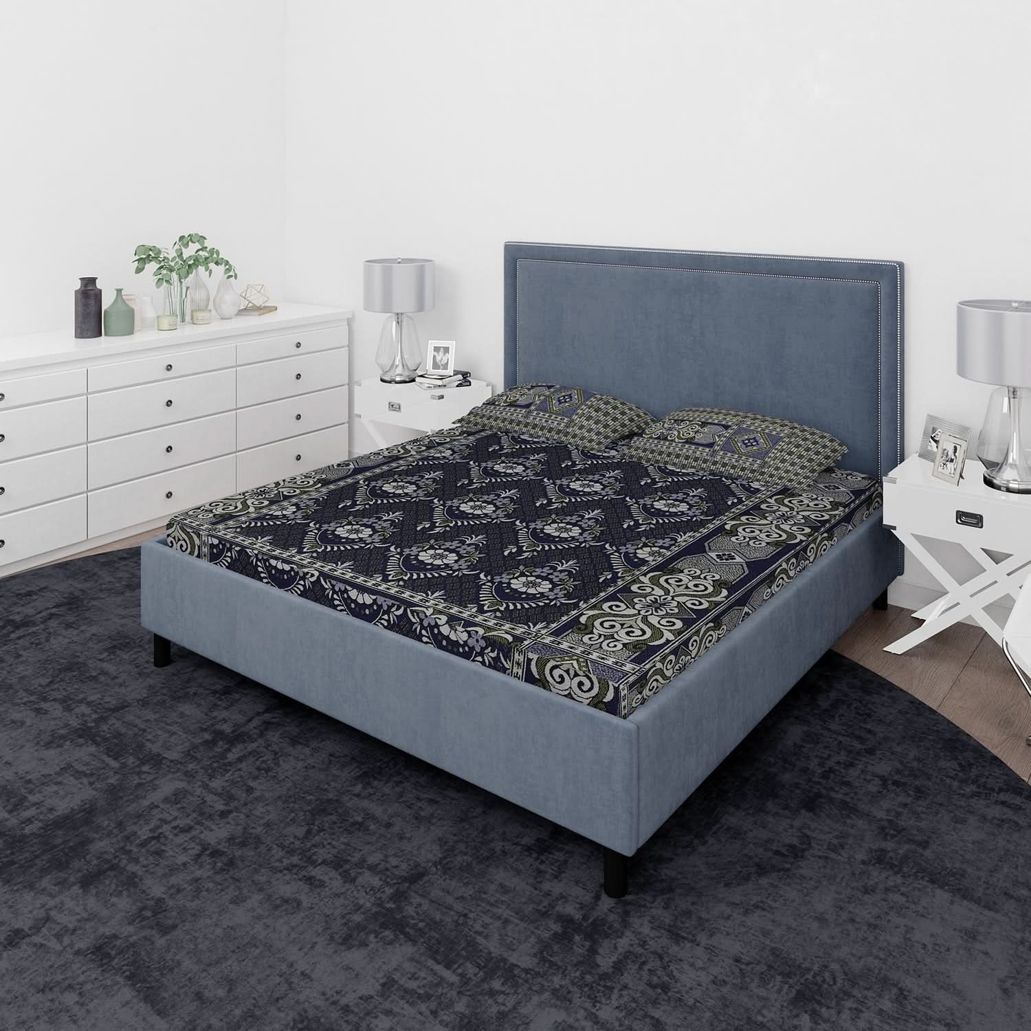 Valuable Gultex Double Bed Sheet - E, Double Size Bed Sheet, Chase Value, Chase Value