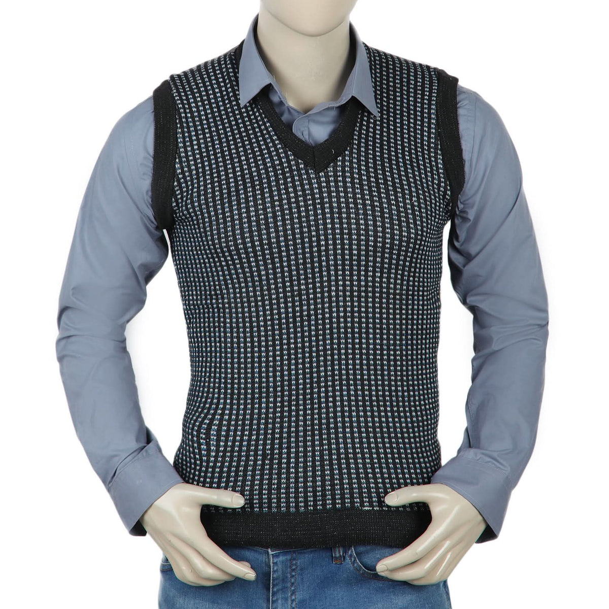 Men's Sleevless Sweater  - Black, Men's Sweater & Sweat Shirts, Chase Value, Chase Value