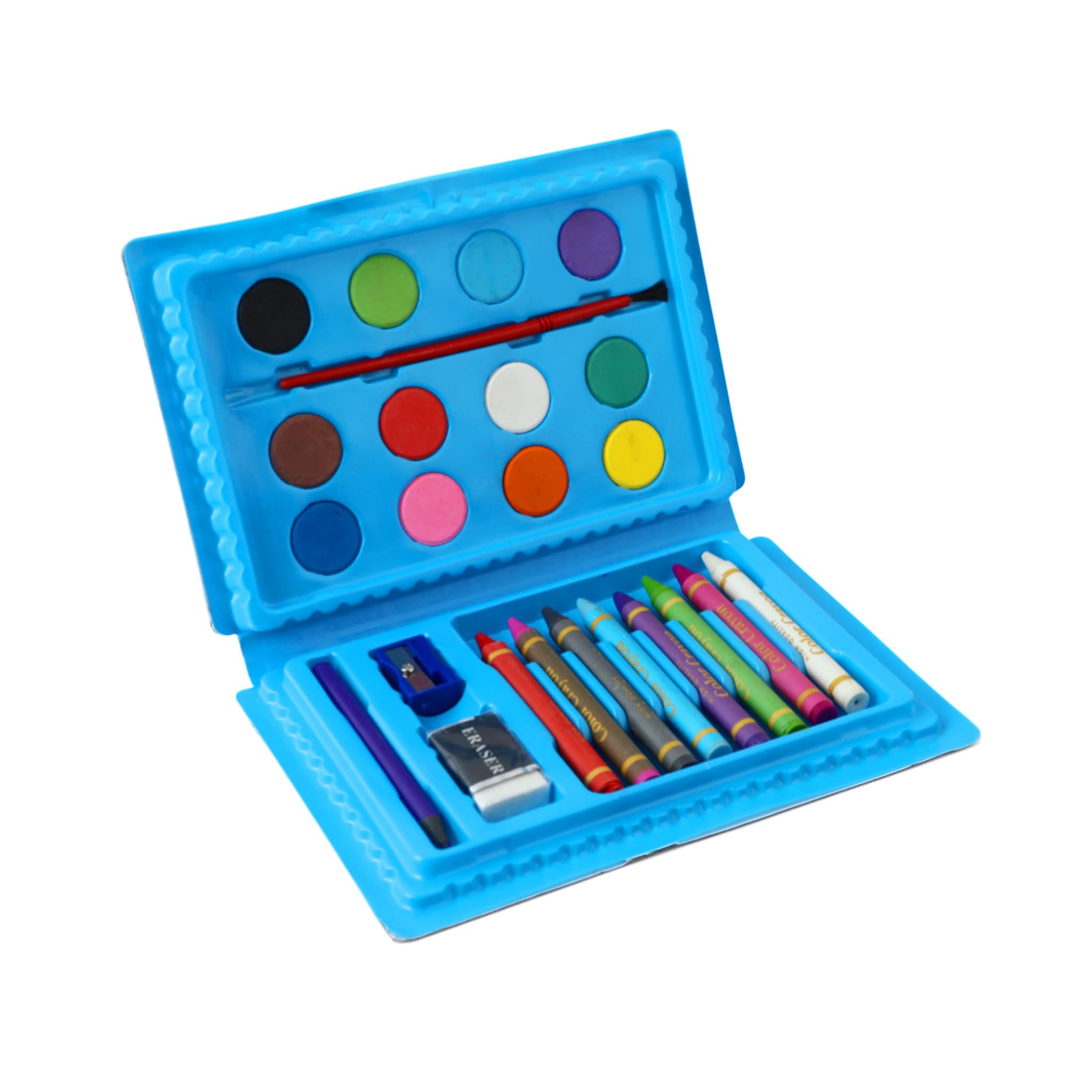 Color Kit 24PC – Kids’ Paint & Color Art Set - Blue, Coloring Tools, Chase Value, Chase Value