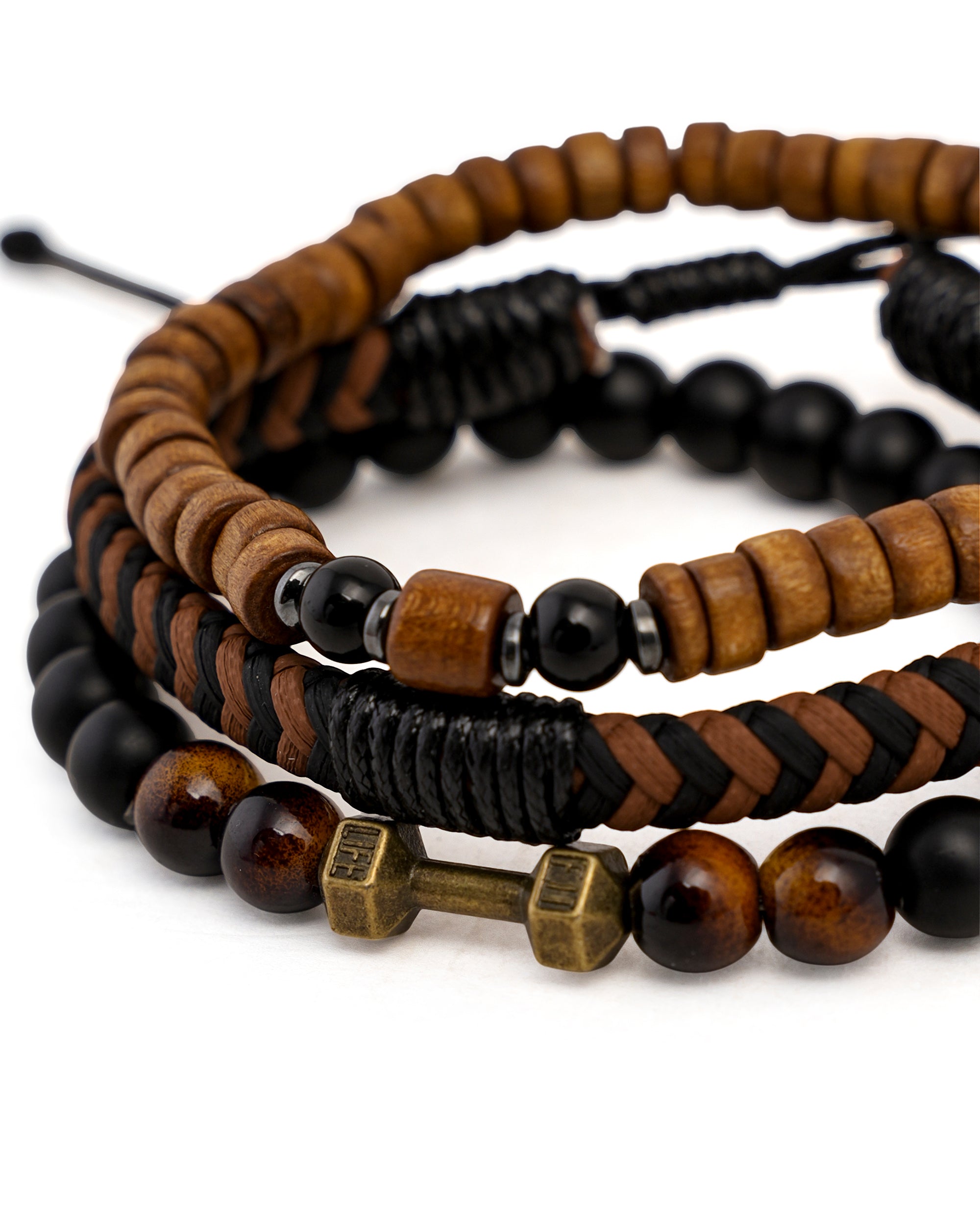 3 Pcs Gents Leather Bracelets, Men's Jewellery, Chase Value, Chase Value