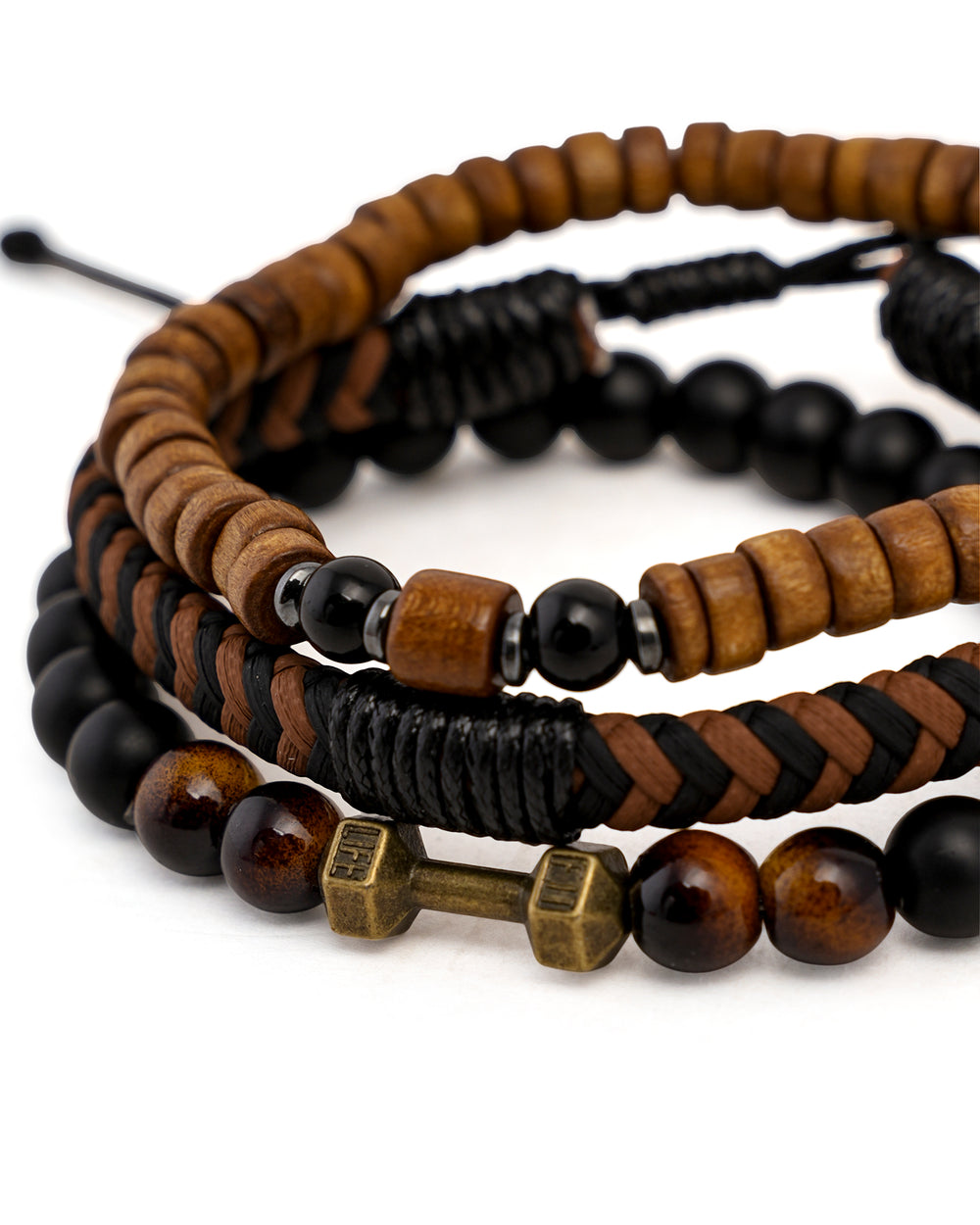 3 Pcs Gents Leather Bracelets, Men's Jewellery, Chase Value, Chase Value