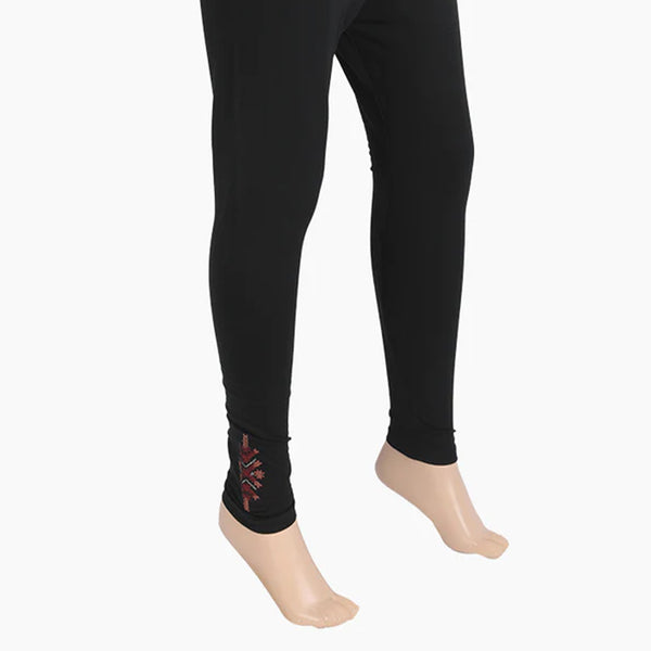 Eminent Women's Embroidered Tights - Black, Women Pants & Tights, Eminent, Chase Value