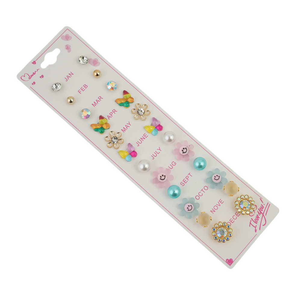 Girls Tops Card pack Of 12, Girls Earrings & Tops, Chase Value, Chase Value