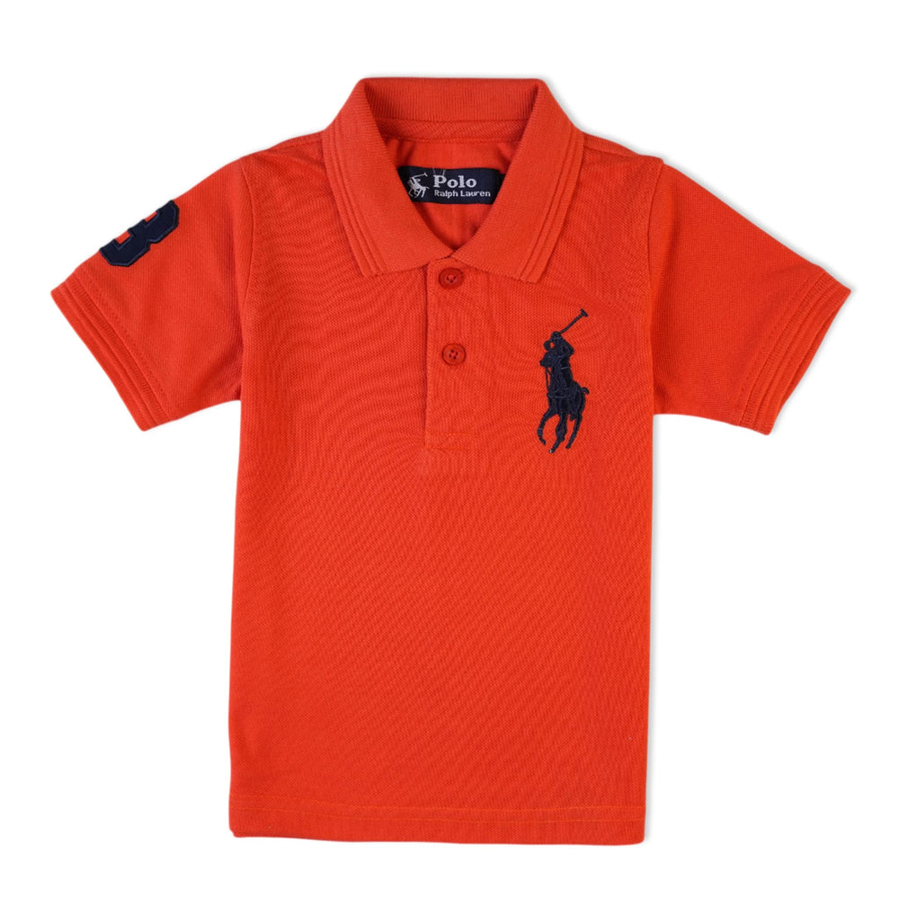 Boy’s Polo T-Shirt – Half Sleeve Smart Casual Tee for Boys - Orange, Boys T-Shirts, Chase Value, Chase Value