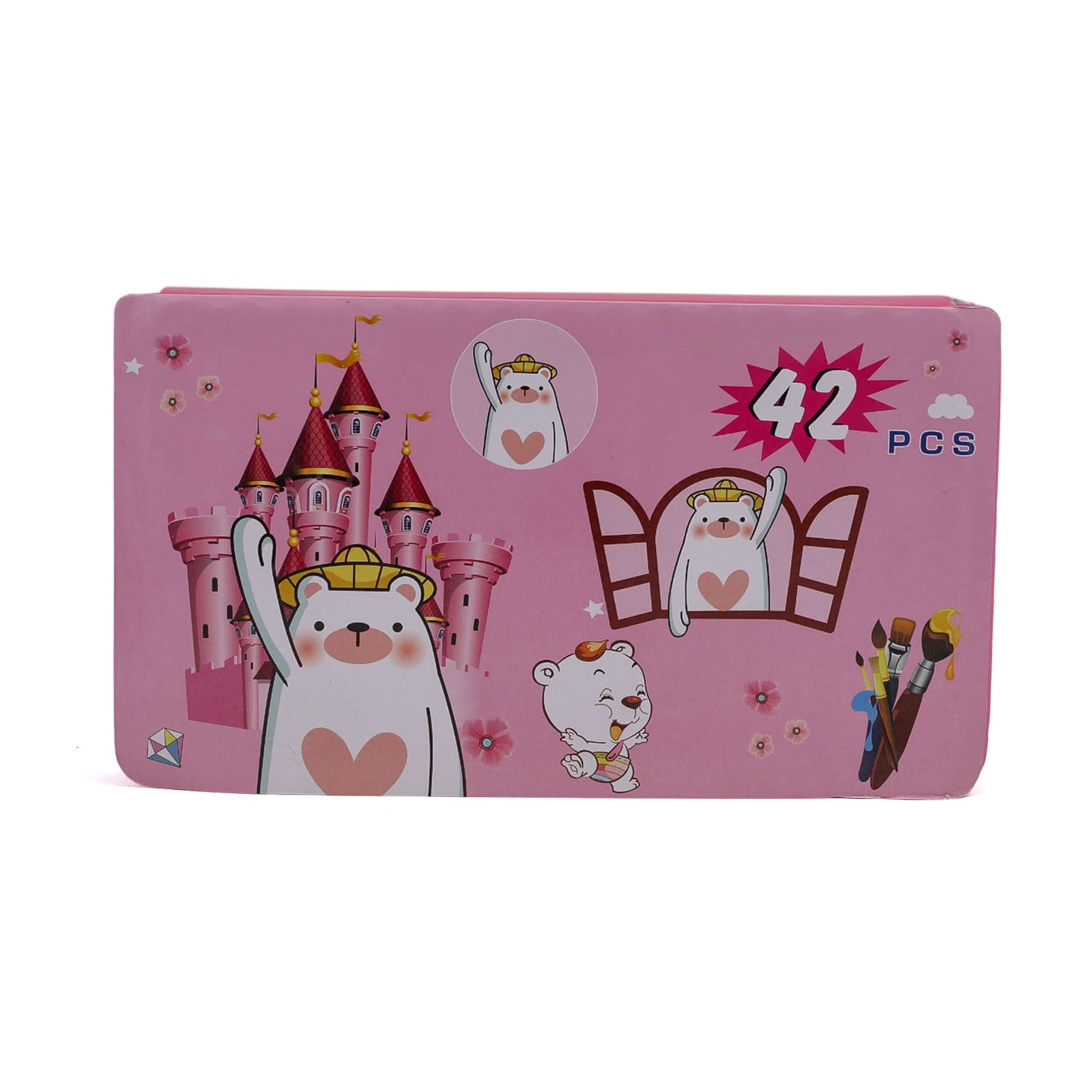 Color Kit Pack of 42 - Pink, Stationary Pouch & Box, Chase Value, Chase Value