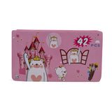 Color Kit Pack of 42 - Pink, Stationary Pouch & Box, Chase Value, Chase Value