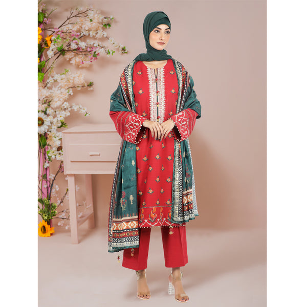 Eminent Women's Un-Stitched 3pcs Suit