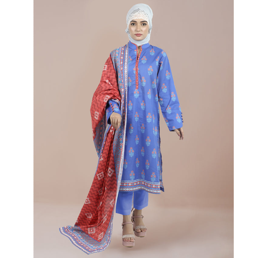 Eminent Women's Un-Stitched 3pcs Suit