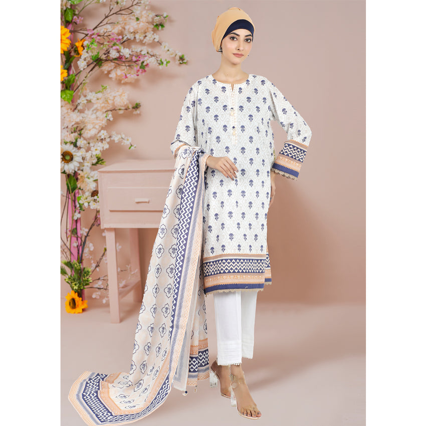 Eminent Women's Un-Stitched 3pcs Suit