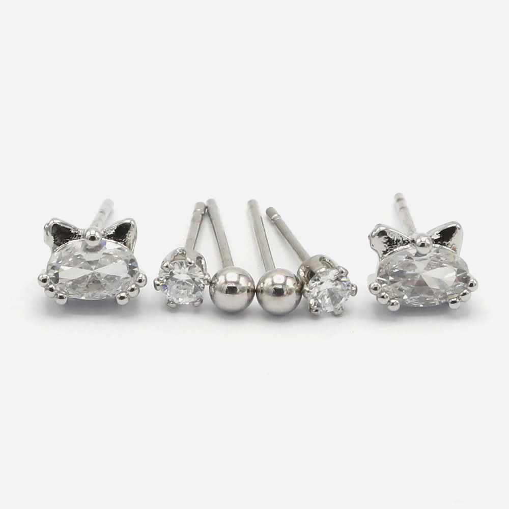 Women's Stud Earring - Silver, Women Earrings & Tops, Chase Value, Chase Value