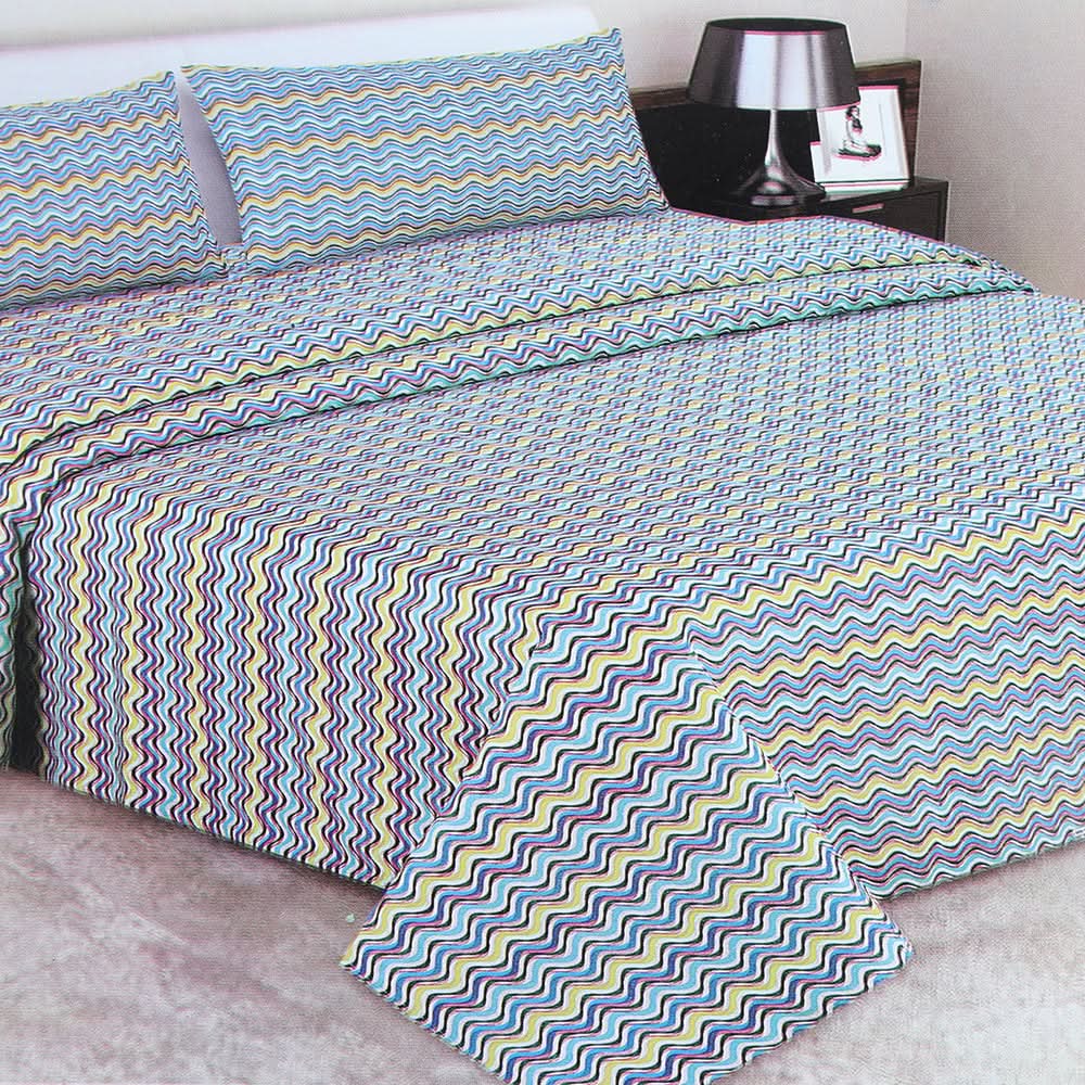 Double Bedsheet 3Pcs - Multi Color, Double Size Bed Sheet, Chase Value, Chase Value