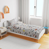 Kids Characters Single Bedsheet - Multi Color, Single Size Bed Sheet, Chase Value, Chase Value